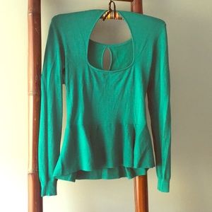 Green sweater blouse
